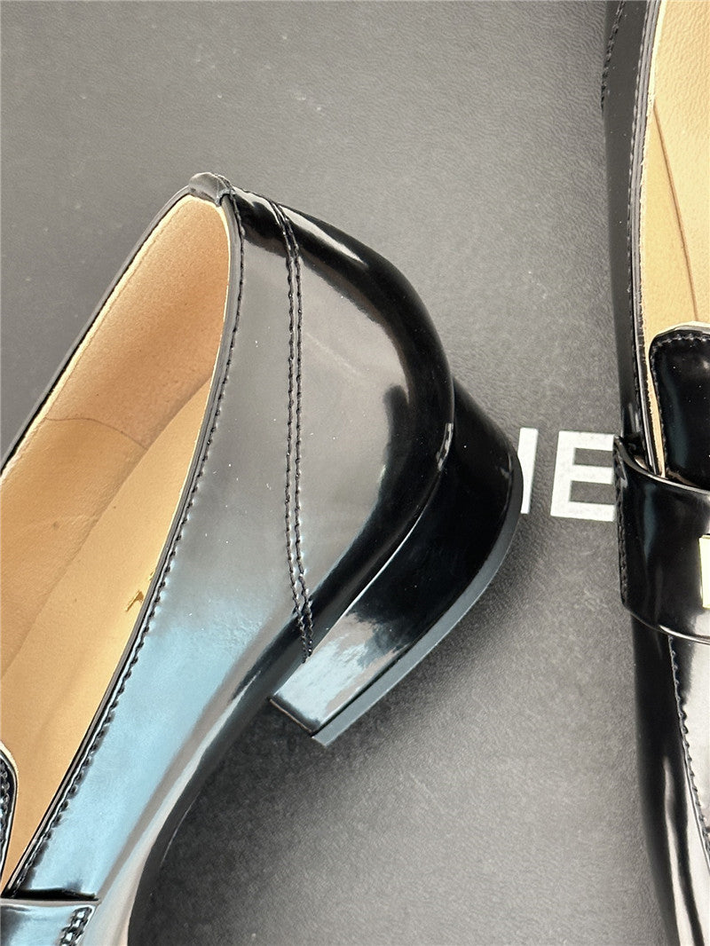 High Quality Luxury Chanel Double C Letter Buckle Square Head Chunky Loafers – Style 79078 product detail