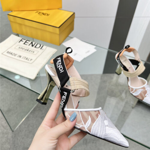 High Quality Luxury Fendi Slingback Hummingbird Pumps – Style 41875 alternate view