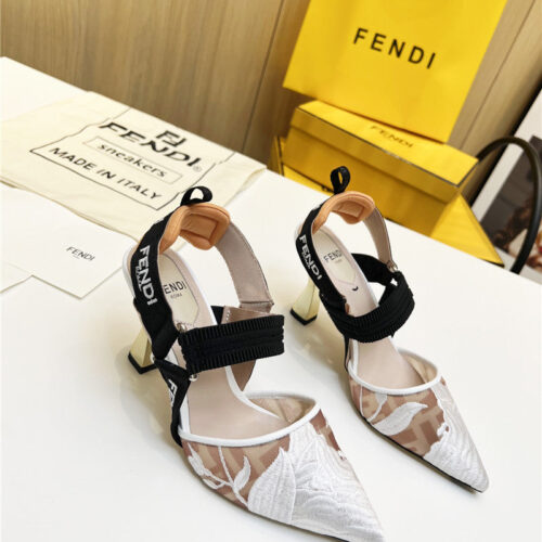 High Quality Luxury Fendi Slingback Hummingbird Pumps