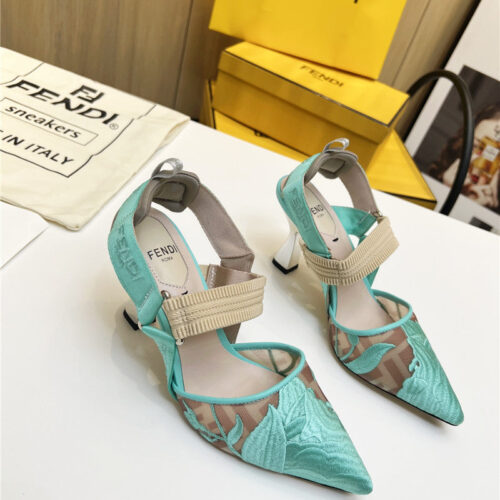 High Quality Luxury Fendi Slingback Hummingbird Pumps – Style 95539