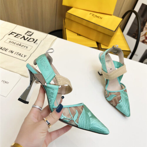 High Quality Luxury Fendi Slingback Hummingbird Pumps – Style 95539 alternate view
