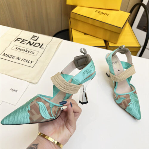 High Quality Luxury Fendi Slingback Hummingbird Pumps – Style 95539 product detail