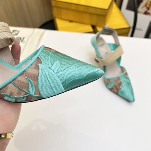 High Quality Luxury Fendi Slingback Hummingbird Pumps – Style 95539 product detail