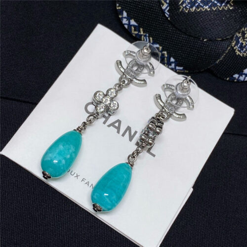 High Quality Luxury Chanel Amazonite Double C Earrings product detail
