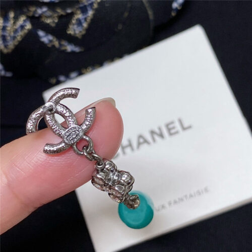 High Quality Luxury Chanel Amazonite Double C Earrings product detail