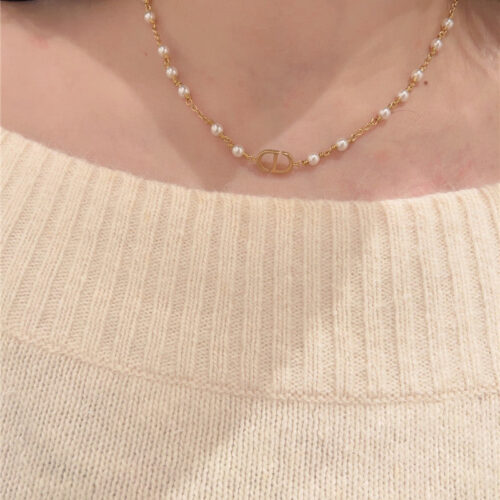 High Quality Luxury Dior Pearl Necklace product detail