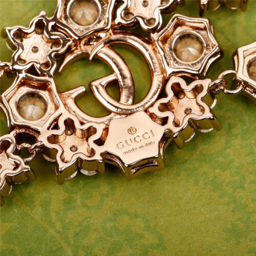 High Quality Luxury Gucci Flower Diamond Double G Necklace Bracelet product detail