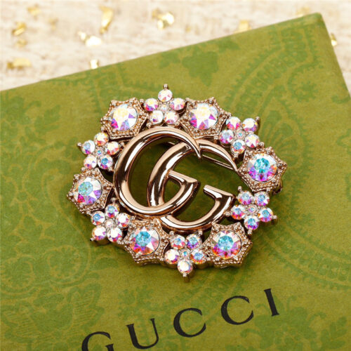High Quality Luxury Gucci Double G Brooch