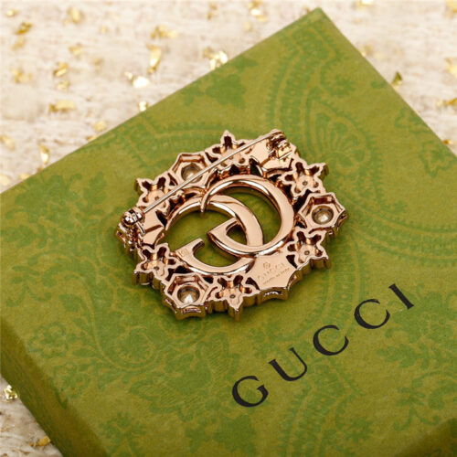 High Quality Luxury Gucci Double G Brooch product detail