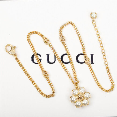 High Quality Luxury Gucci Flower Pearl Necklace product detail