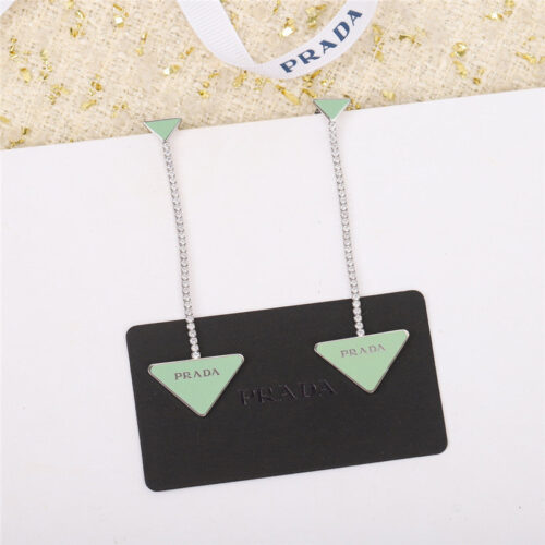 High Quality Luxury Prada Triangle Stud Earrings product detail