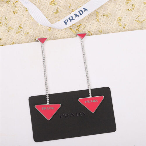 High Quality Luxury Prada Triangle Stud Earrings product detail
