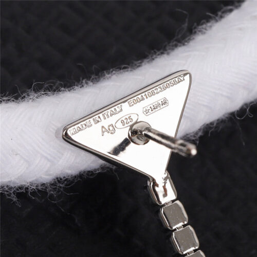 High Quality Luxury Prada Triangle Stud Earrings product detail