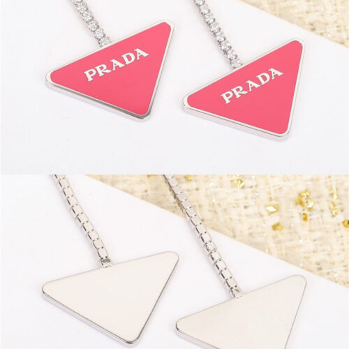 High Quality Luxury Prada Triangle Stud Earrings product detail