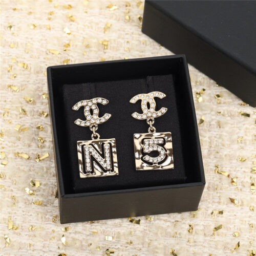 High Quality Luxury Chanel Square Double C Earrings – Style 50475 alternate view