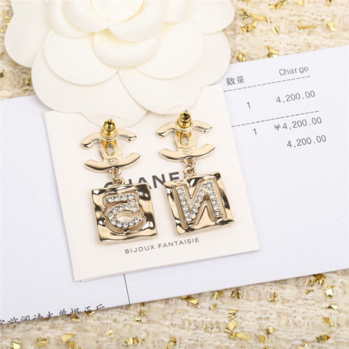 High Quality Luxury Chanel Square Double C Earrings – Style 50475 product detail