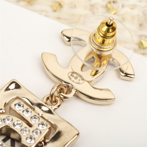 High Quality Luxury Chanel Square Double C Earrings – Style 50475 product detail
