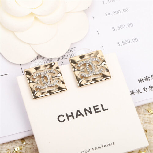 High Quality Luxury Chanel Square Double C Earrings – Style 50477 product detail