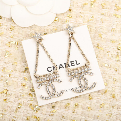 High Quality Luxury Chanel Pentagram Double C Earrings product detail