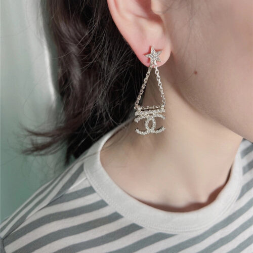 High Quality Luxury Chanel Pentagram Double C Earrings product detail