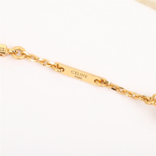 High Quality Luxury Celine Arc De Triomphe Gold Bead Long Chain product detail