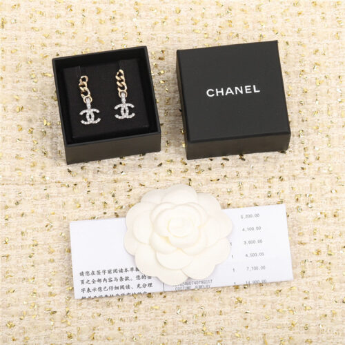 High Quality Luxury Chanel Double C Earrings – Style 49842