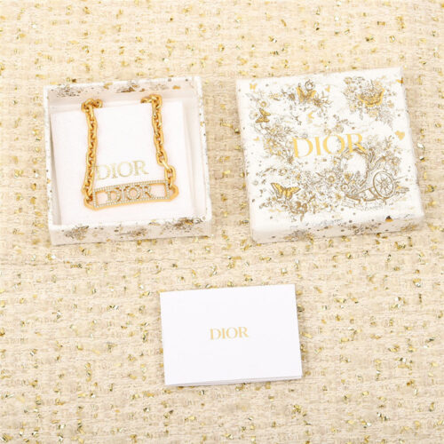 High Quality Luxury Dior Hollow Letter Chunky Bracelet Necklace – Style 50742
