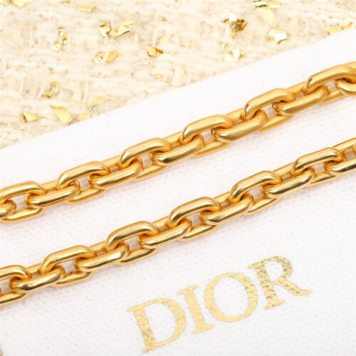 High Quality Luxury Dior Hollow Letter Chunky Bracelet Necklace – Style 50742 product detail