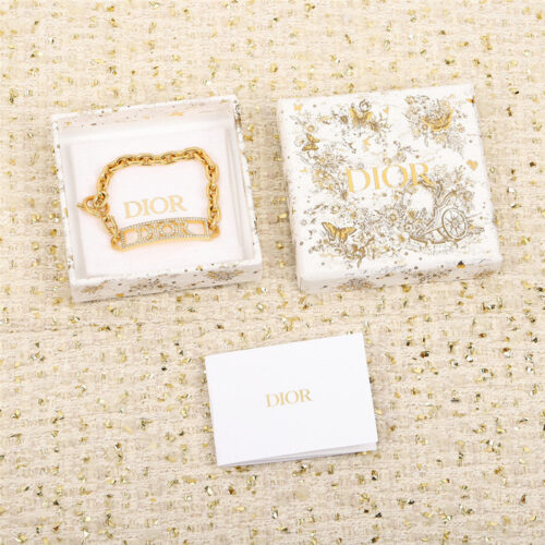 High Quality Luxury Dior Hollow Letter Chunky Bracelet Necklace