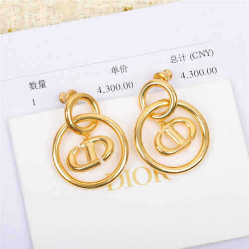 High Quality Luxury Dior Letter Earrings