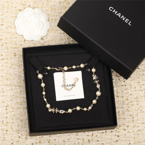 High Quality Luxury Chanel Pearl Heart Necklace