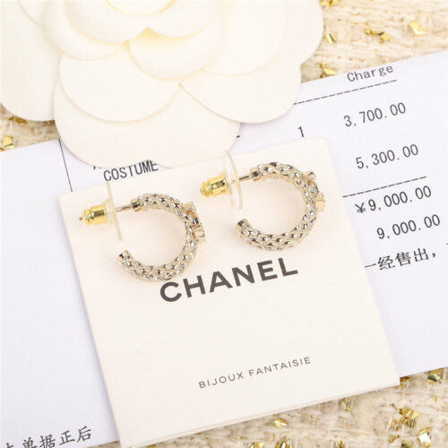 High Quality Luxury Chanel Diamond Double C Earrings product detail