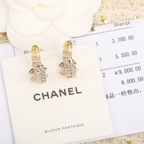 High Quality Luxury Chanel Diamond Double C Earrings product detail