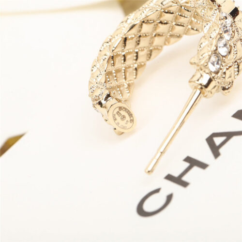 High Quality Luxury Chanel Diamond Double C Earrings product detail