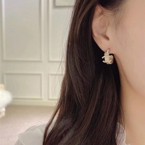 High Quality Luxury Chanel Diamond Double C Earrings product detail