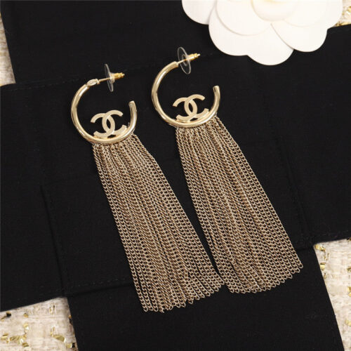 High Quality Luxury Chanel L Tassel Double C Earrings product detail