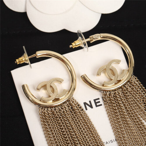 High Quality Luxury Chanel L Tassel Double C Earrings product detail