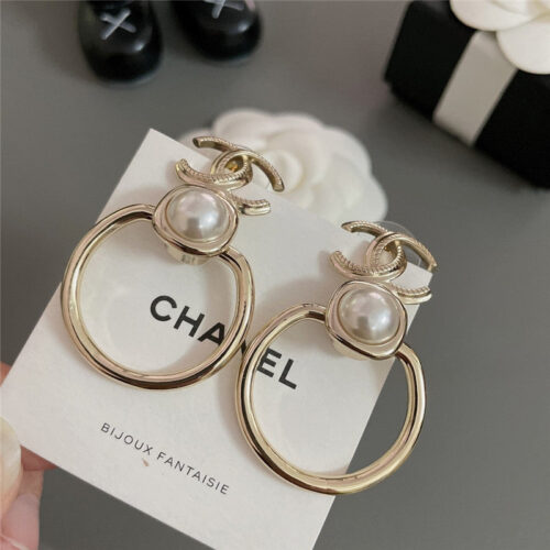 High Quality Luxury Dior Double C Large Metal Earrings product detail