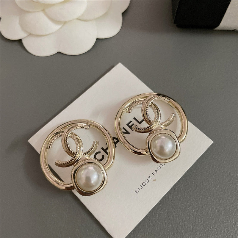 High Quality Luxury Dior Double C Large Metal Earrings product detail