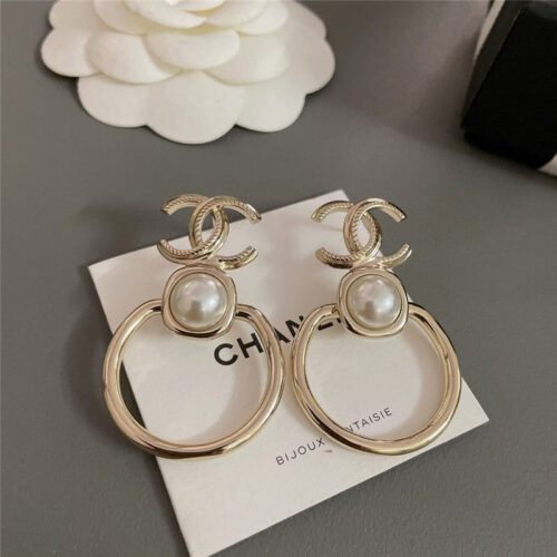 High Quality Luxury Dior Double C Large Metal Earrings product detail