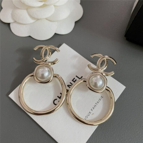 High Quality Luxury Dior Double C Large Metal Earrings product detail