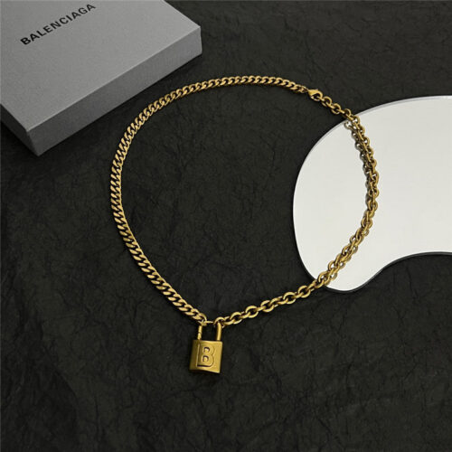 High Quality Luxury Balenciaga Retro Style Simple And Elegant Necklace – Style 49423 alternate view