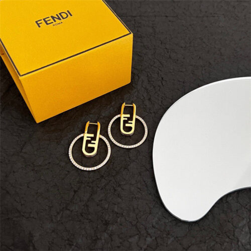 High Quality Luxury Fendi New Simple And Generous Earrings alternate view