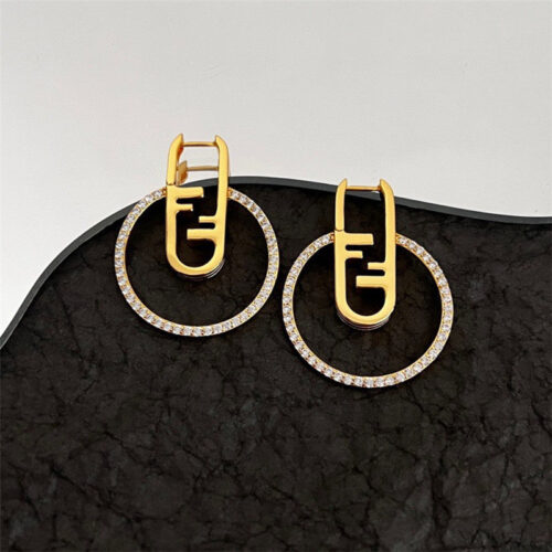 High Quality Luxury Fendi New Simple And Generous Earrings