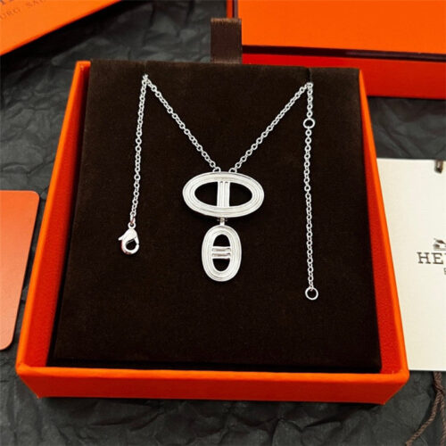 High Quality Luxury Hermes Pig Nose Necklace – Style 51081