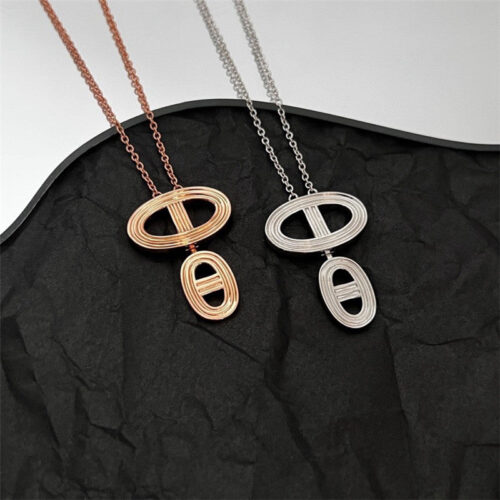 High Quality Luxury Hermes Pig Nose Necklace product detail