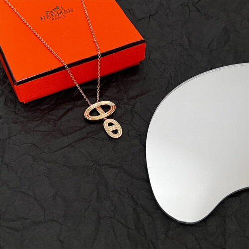 High Quality Luxury Hermes Pig Nose Necklace product detail