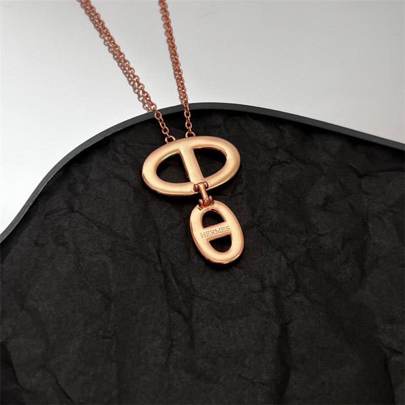 High Quality Luxury Hermes Pig Nose Necklace product detail