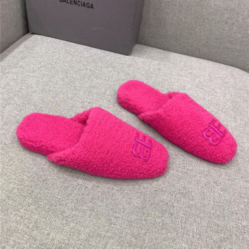 High Quality Luxury Balenciaga Classic Fur Flat Slippers – Style 22595