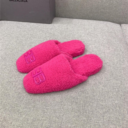 High Quality Luxury Balenciaga Classic Fur Flat Slippers – Style 22595 alternate view